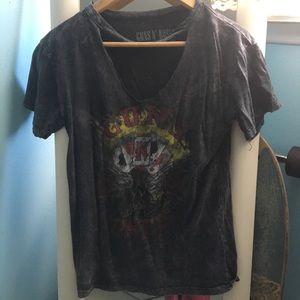 guns n roses cutout tee shirt